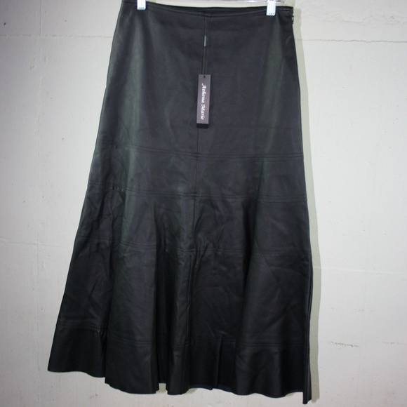 Athena Marie Dresses & Skirts - Long Black Faux Leather Skirt, Moto, Goth. Size 4
